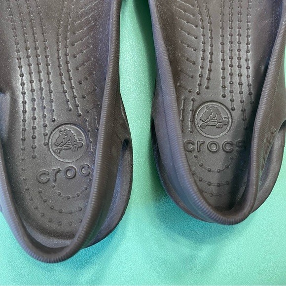 CROCS Iconic Comfort Jelly Summer Flat Sandals in Brown Size 9 - Picture 5 of 8